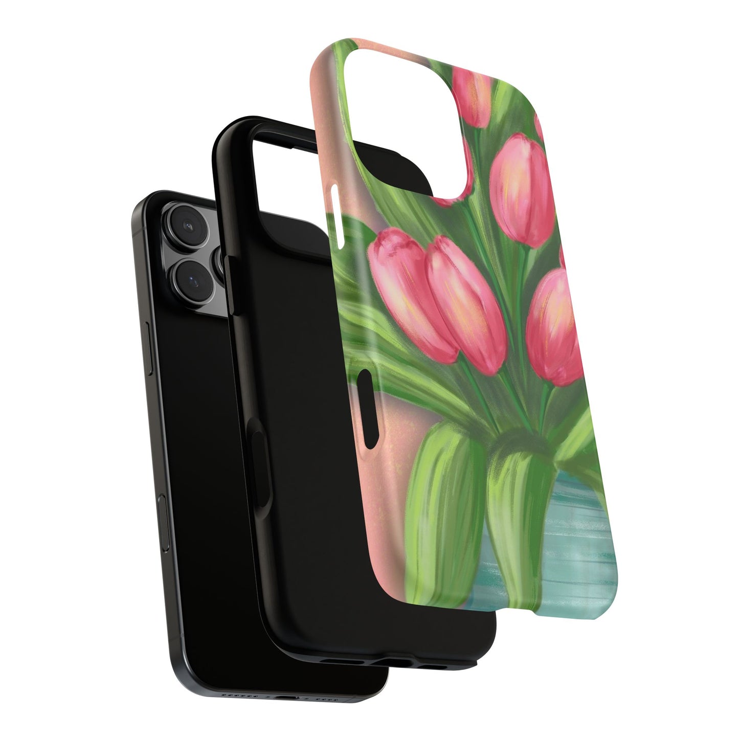 Floral Phone Case with Vibrant Tulips - Tough Cases for Garden Lovers, Spring Gifts, Nature Enthusiasts, Unique Gadget Accessories, [...]