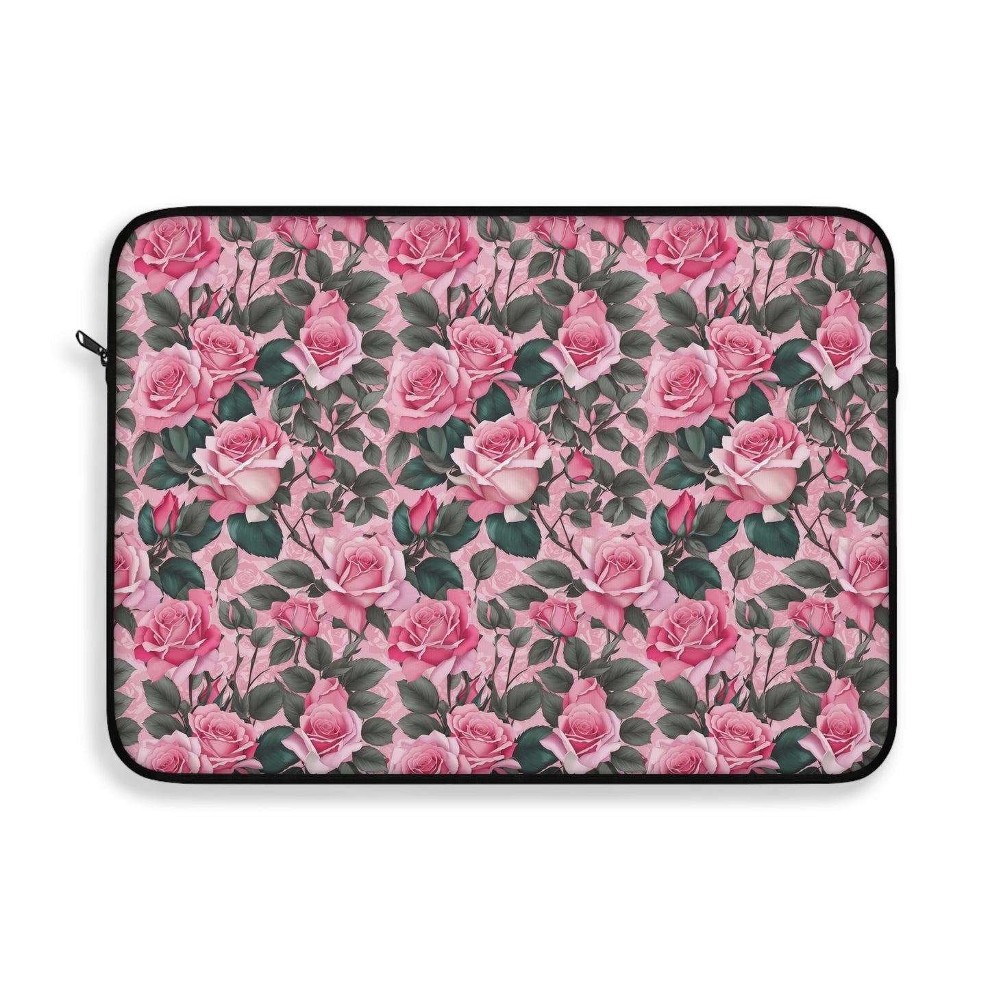 Floral Laptop Sleeve - Elegant Rose Design, Computer Case, Gifts for Her, Stylish Office Accessory, Mother's Day