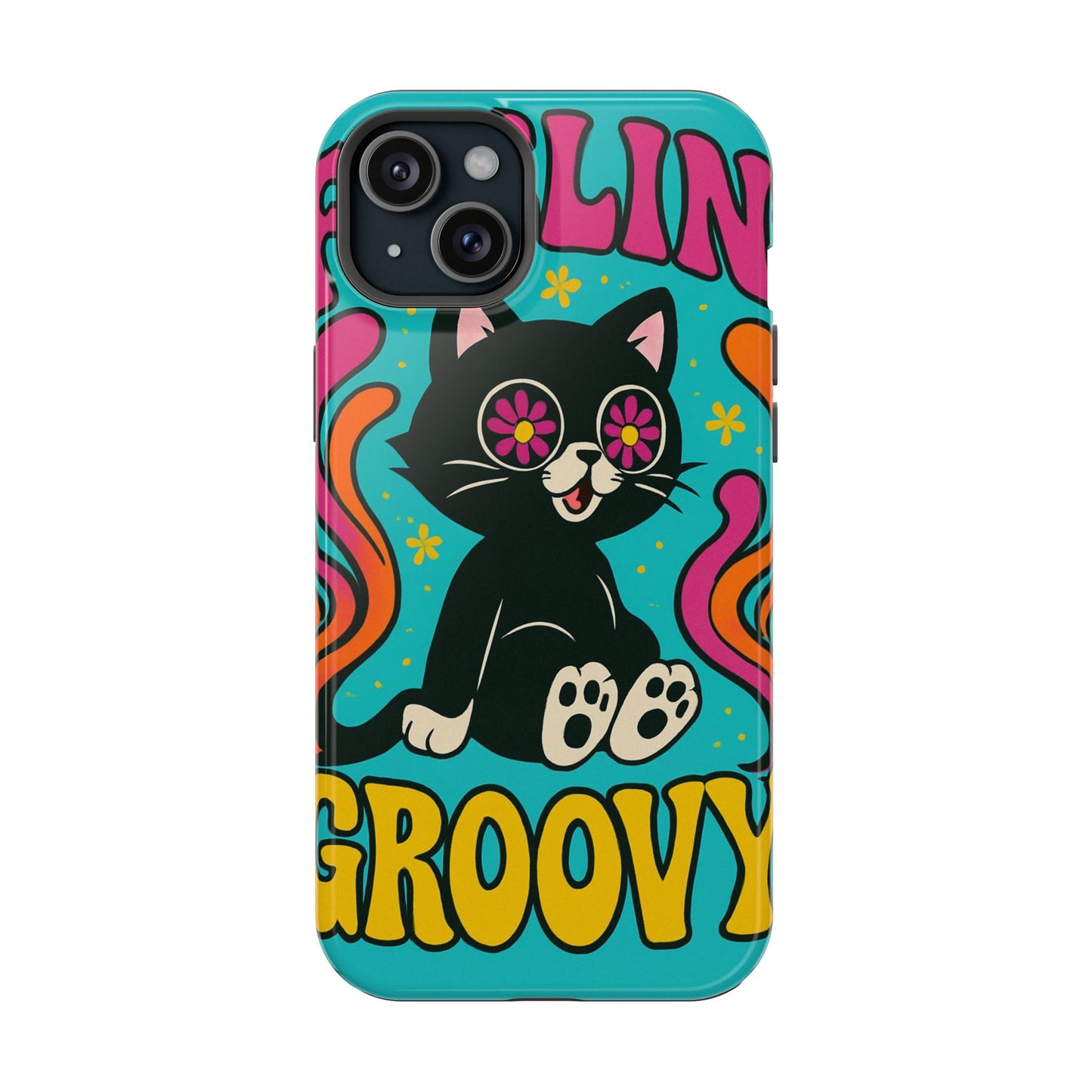 Groovy Cat Magnetic Impact-Resistant Phone Case