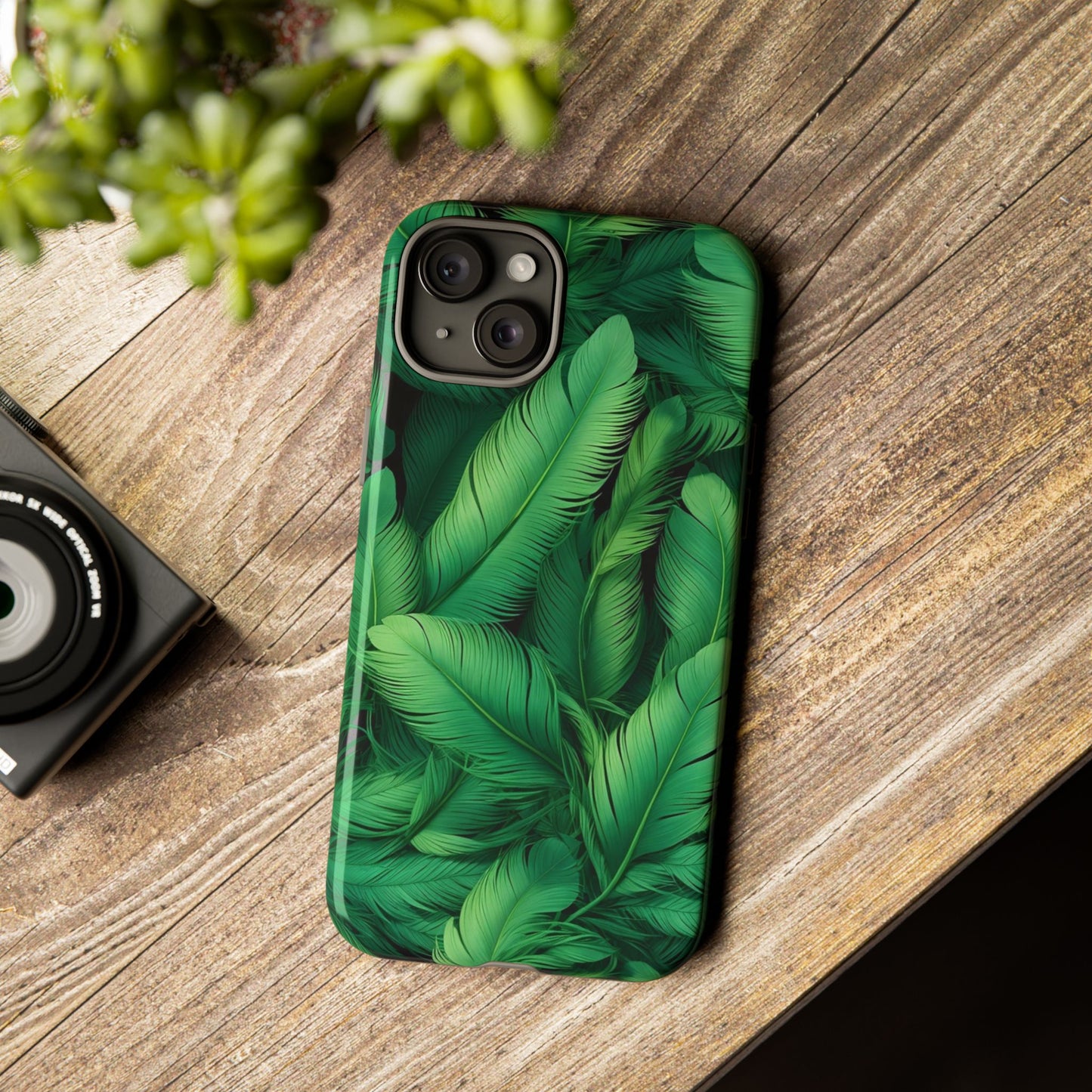 Tough Cases - Tropical Leaf Phone Case, Nature-inspired, Phone Accessory, Gift for Her, Jungle Theme, Eco-Friendly