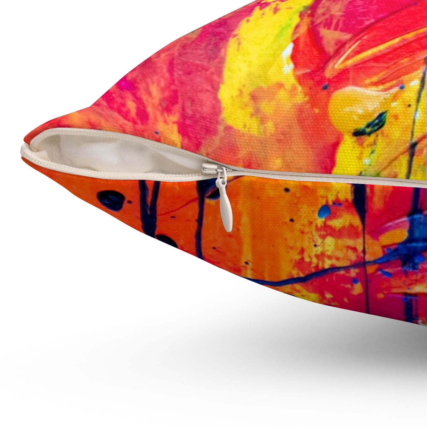 Vibrant Abstract Art Pillow, Colorful Home Decor, Modern Throw Pillow