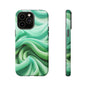 Stylish Phone Case, Tough Case, Green Abstract Design, Cell Phone Cover, Unique Gift, Trendy Accessory