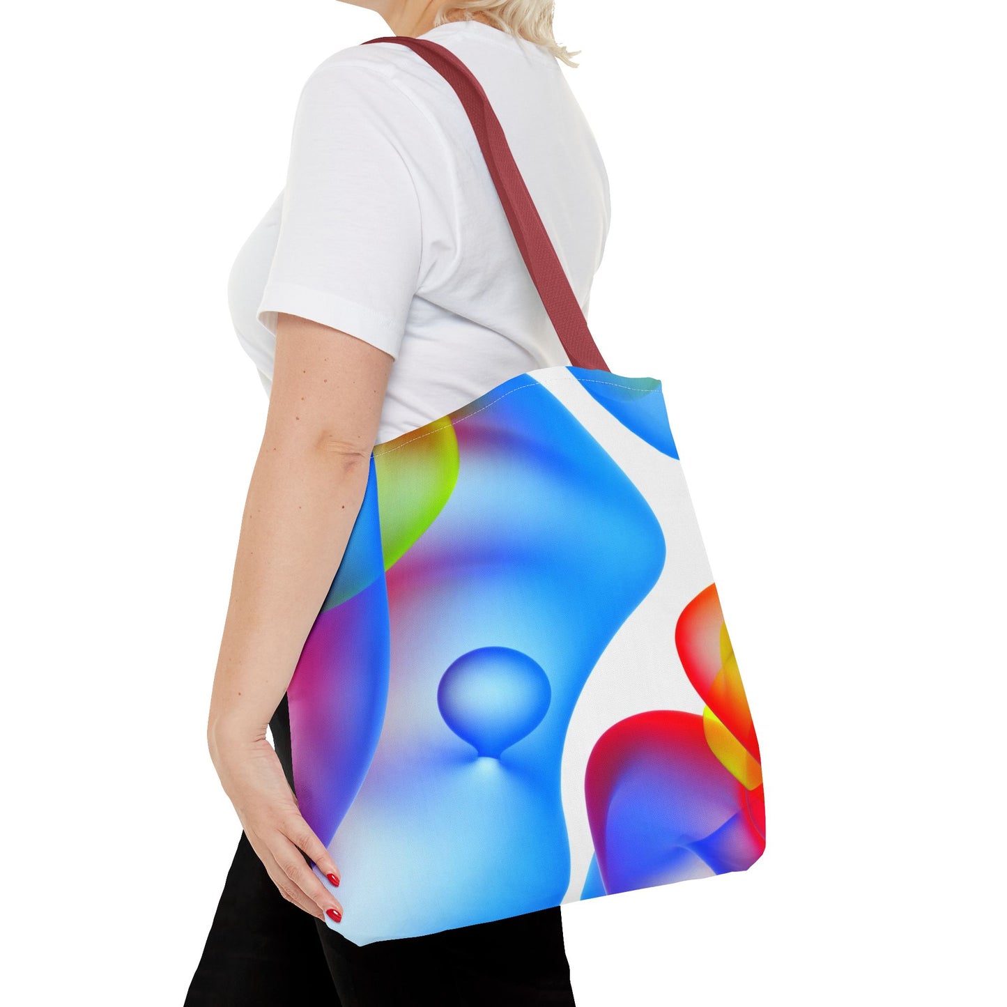 Vibrant Abstract Tote Bag, Colorful Beach Bag, Reusable Grocery Tote, Stylish Everyday Bag, Gift for Art Lovers