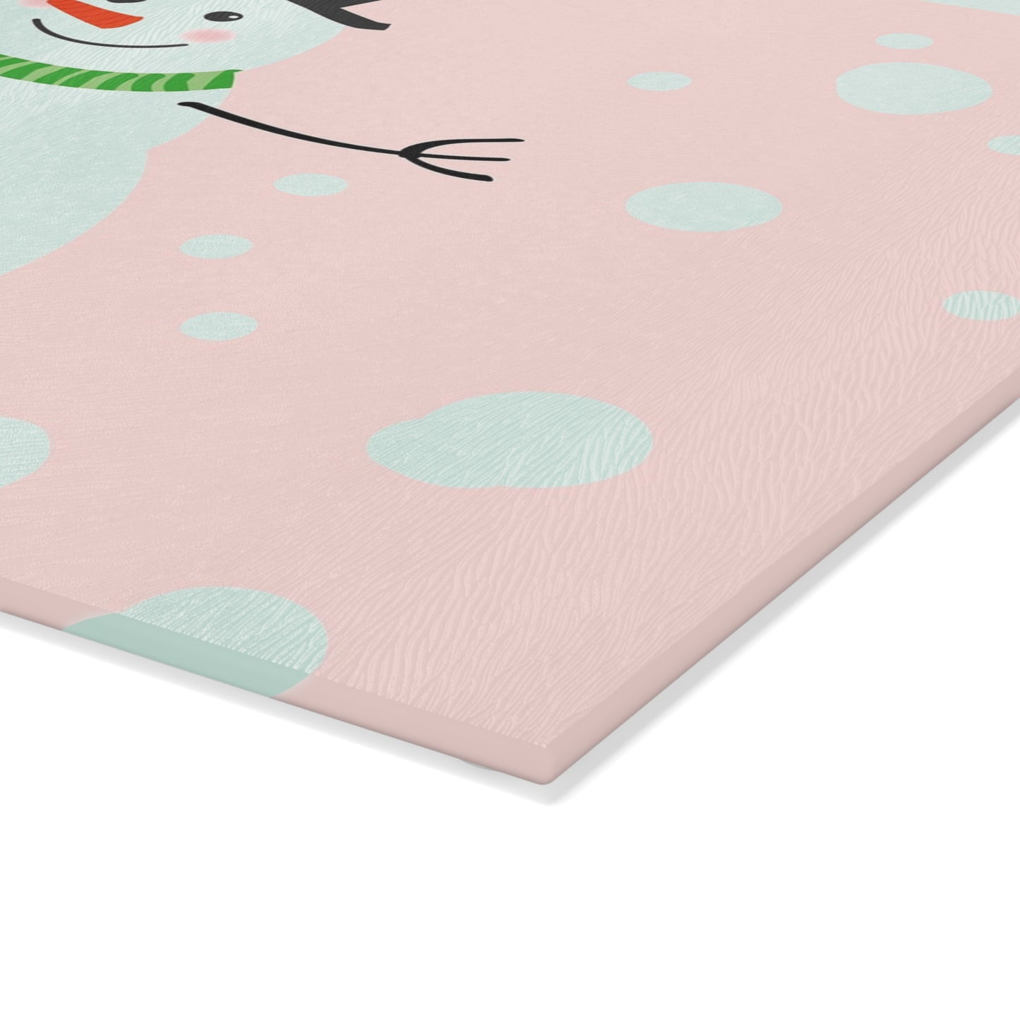 Festive Snowman Glass Cutting Board | Kitchen Decor, Holiday Gift, Winter Cooking, Unique Gift Idea, Home Essentials