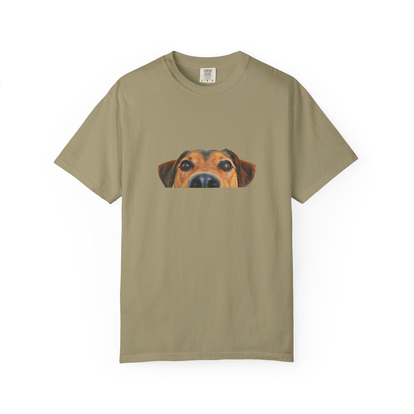 Cute Dog Face Unisex Garment-Dyed T-shirt, Pet Lover Tee, Animal Community Shirt, Birthday Gift, Casual Wear, Dog Lover's Merch