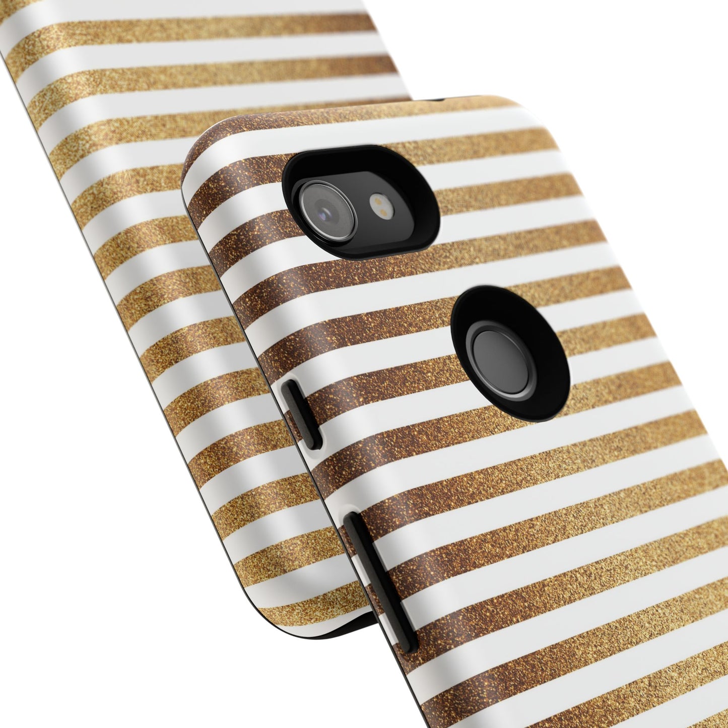 Glamorous Gold Striped Phone Case | Tough Cases, Stylish Phone Cover, Chic Accessories, Gift for Her, Fashionable Tech