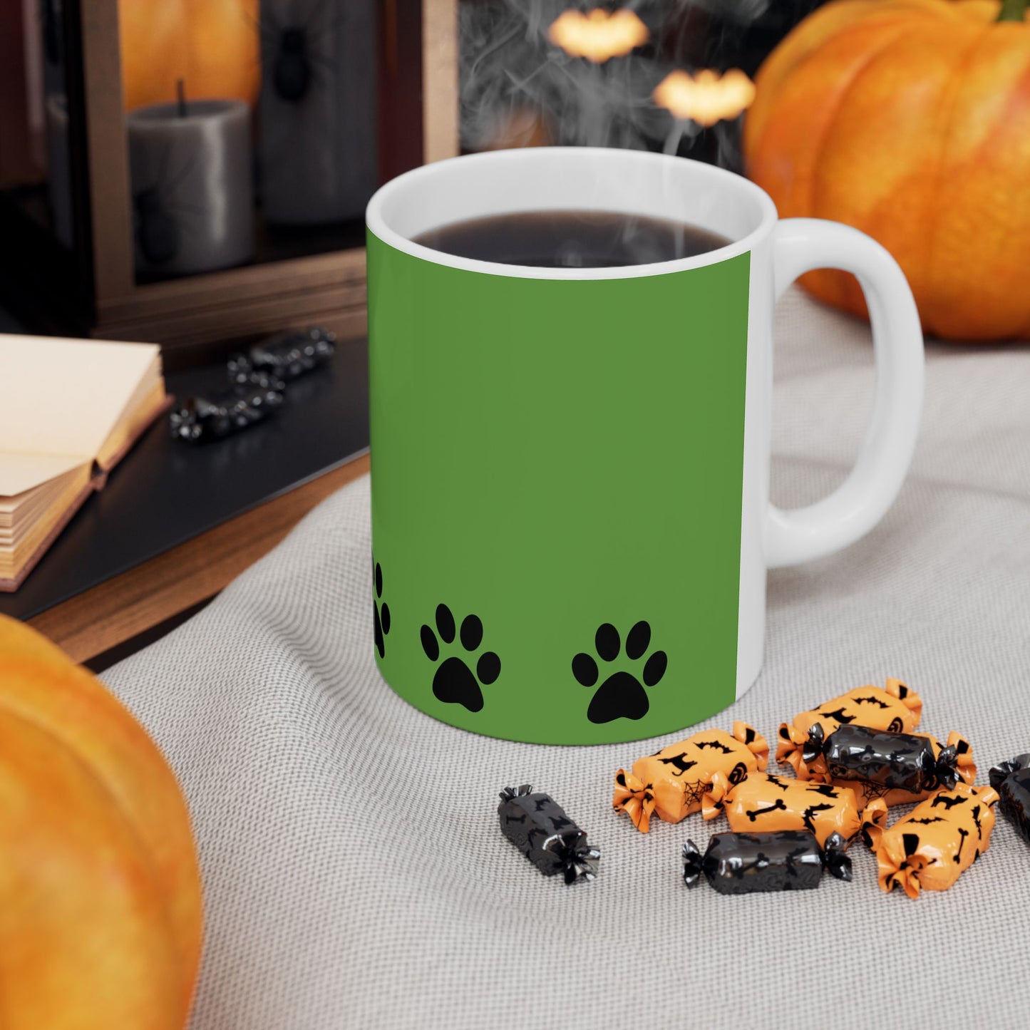 Paw Print Ceramic Mug - Ideal for Pet Lovers, Dog Owners, Animal Enthusiasts, Gift for Pet Birthdays, Cozy Coffee Moments, Kitchen Decor