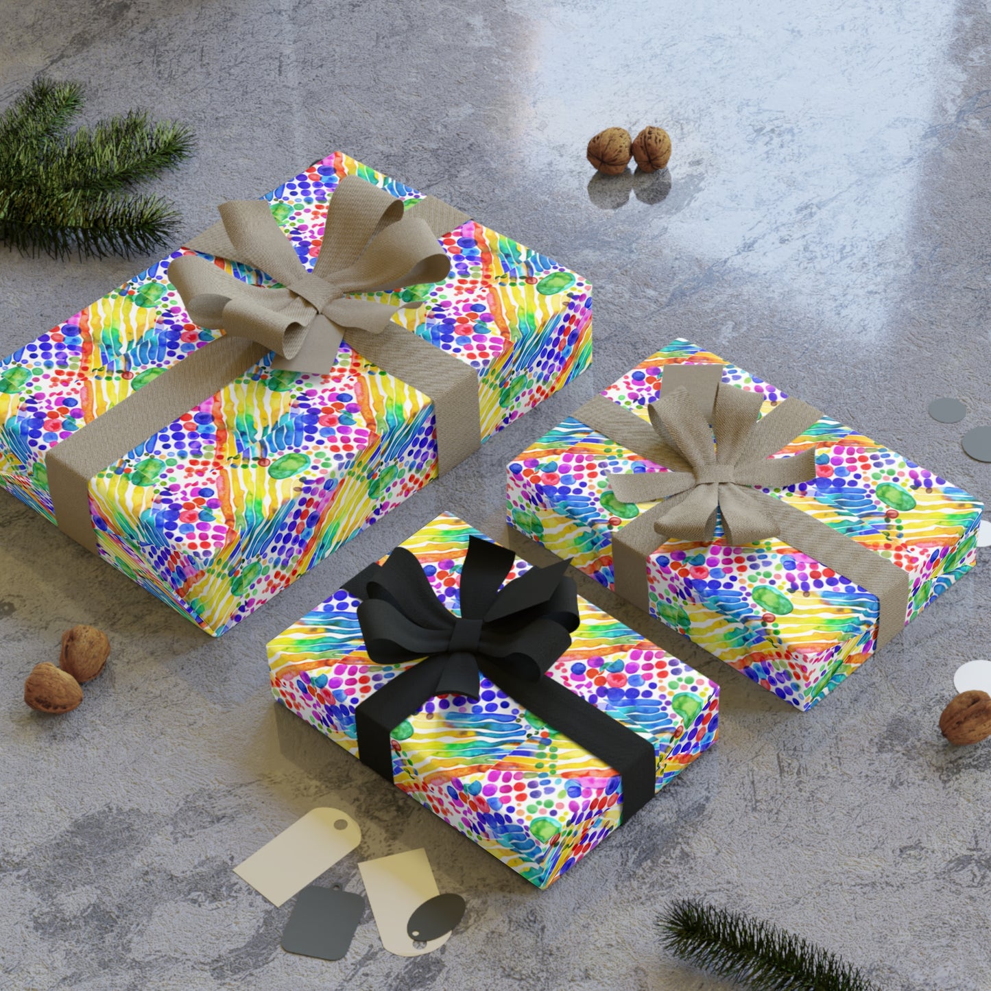 Vibrant Floral Gift Wrapping Paper Roll, Colorful Wrapping Paper, Birthday or Holiday Gift Wrap, Party Supplies, Eco-Friendly Gift Wrap