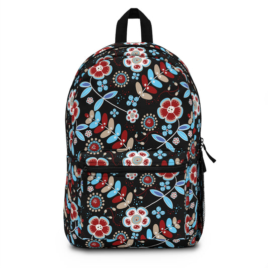 Floral Pattern Backpack, Trendy Rucksack for School, Travel Backpack, Stylish Bookbag, Gift for Her