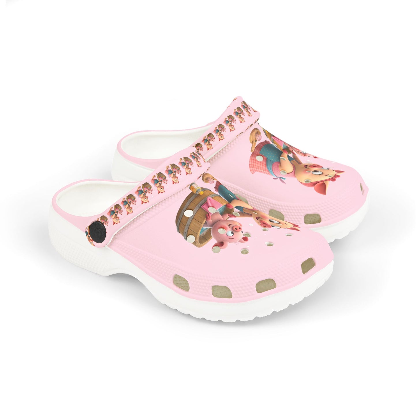 Kids Pink Piglet Clogs — Cute Farm Animal EVA Foam Shoes