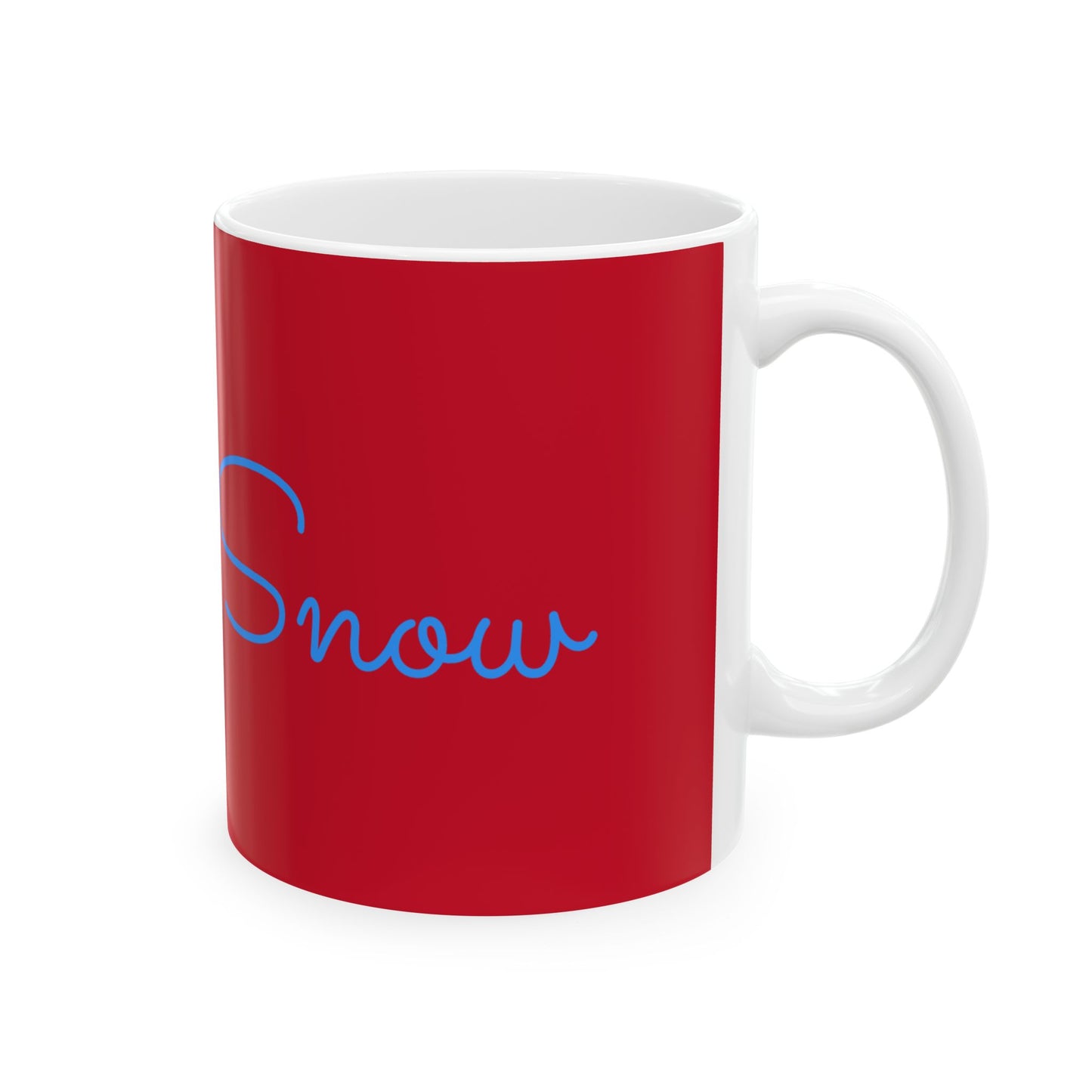 Festive Ceramic Mug - Holiday Gift, Coffee Cup, Let it Snow Design, Christmas Decor, Winter Celebration