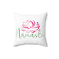 Namaste-Inspired Spun Polyester Square Pillow | Meditation Decor, Yoga Gift, Relaxation Cushion, Home Serenity, Mindfulness Accent