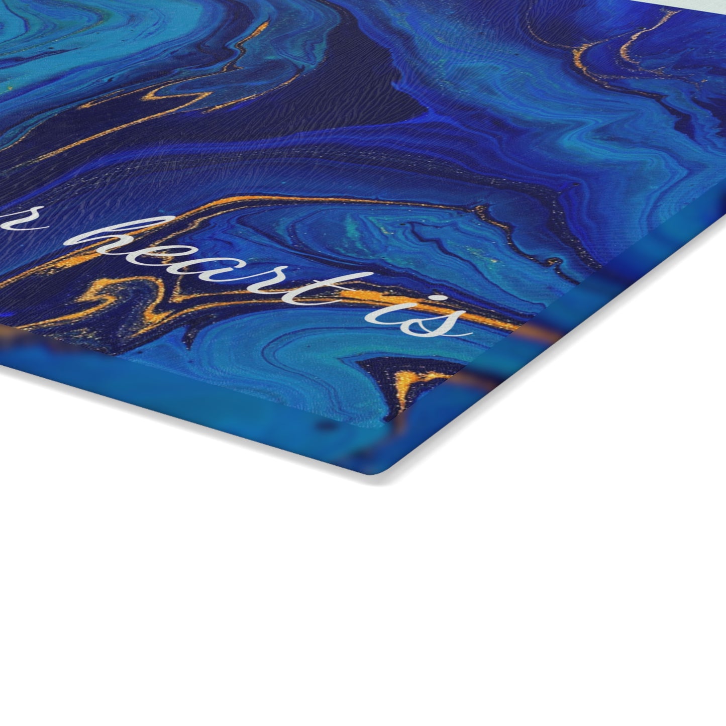 Home is Where Your Heart Is Glass Cutting Board, Kitchen Decor, Gift for Housewarming, Unique Home Gift, Elegant Kitchen Accessory