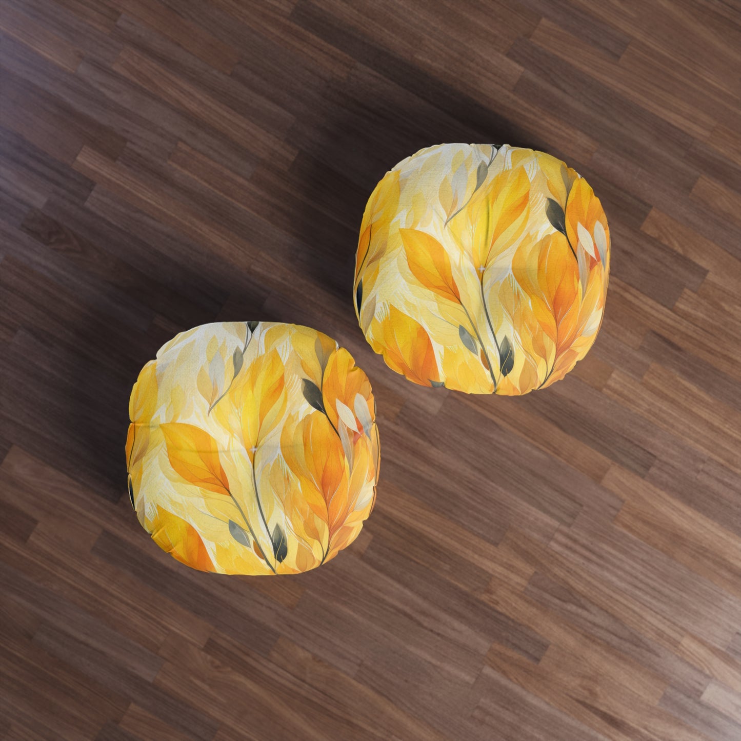 Cozy Autumn Tufted Floor Pillow, Round Decorative Cushion, Fall Decor, Boho Seating, Relaxation Pillow, Home Comfort Accessory