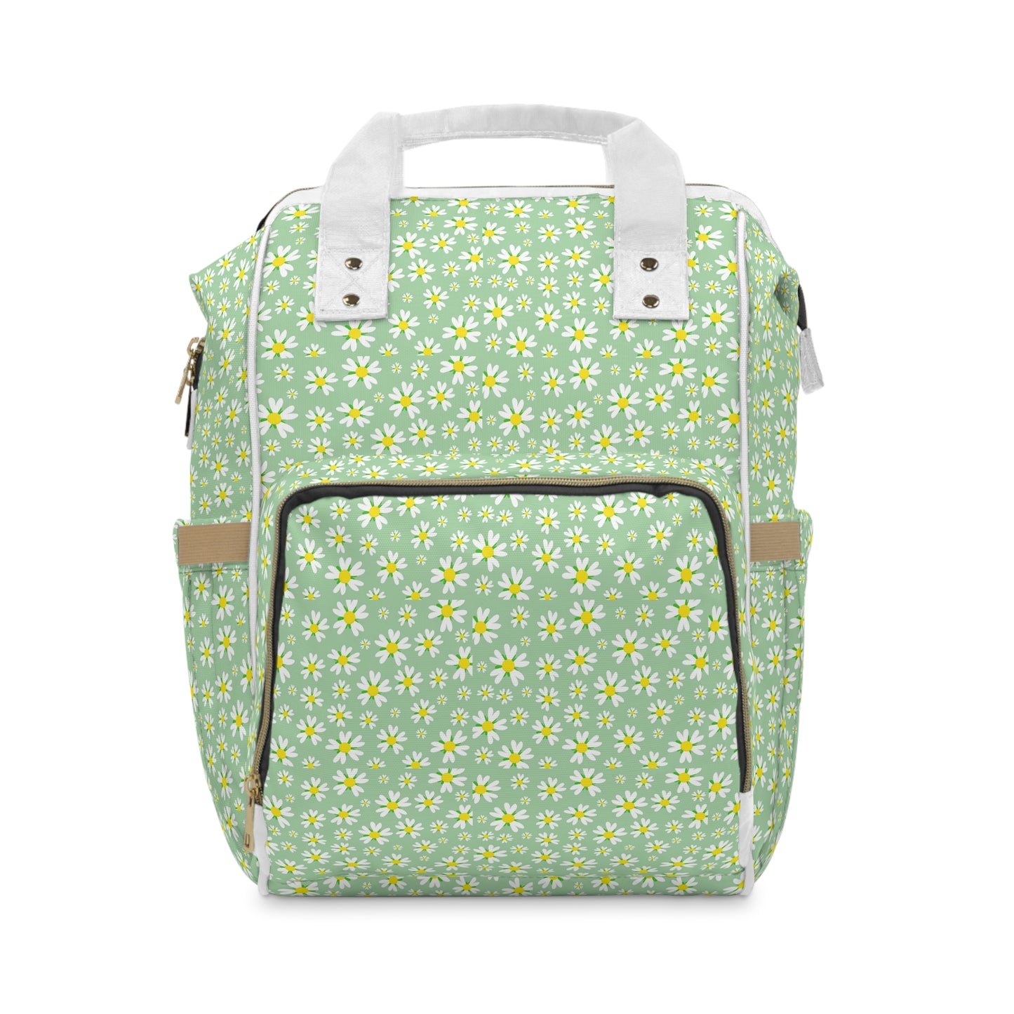 Stylish Floral Diaper Backpack for Moms, Versatile Baby Bag, Tote, Eco-Friendly, Gift for New Parents, Nursery Essential