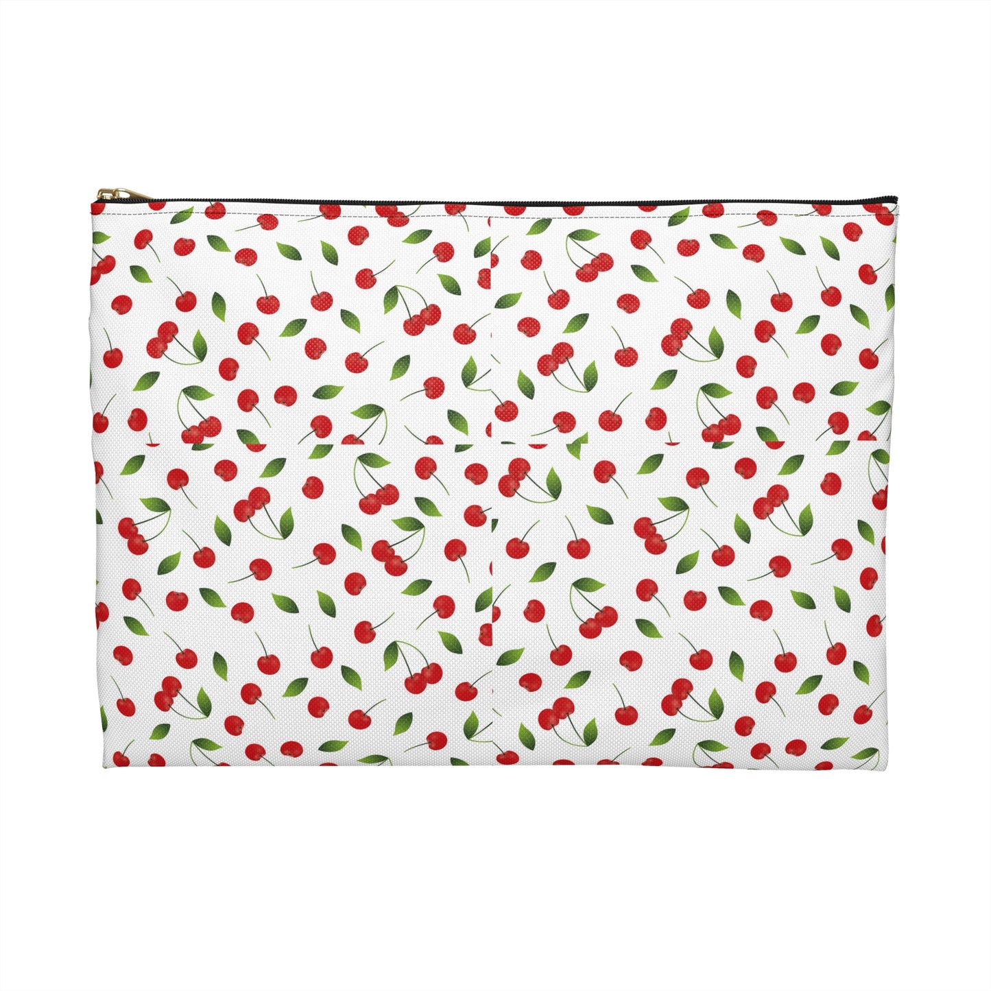 Cherry Blossom Accessory Pouch, Cute Toiletry Bag, Makeup Organizer, Gift for Her, Cherry Print Purse, Cherry Themed Essentials