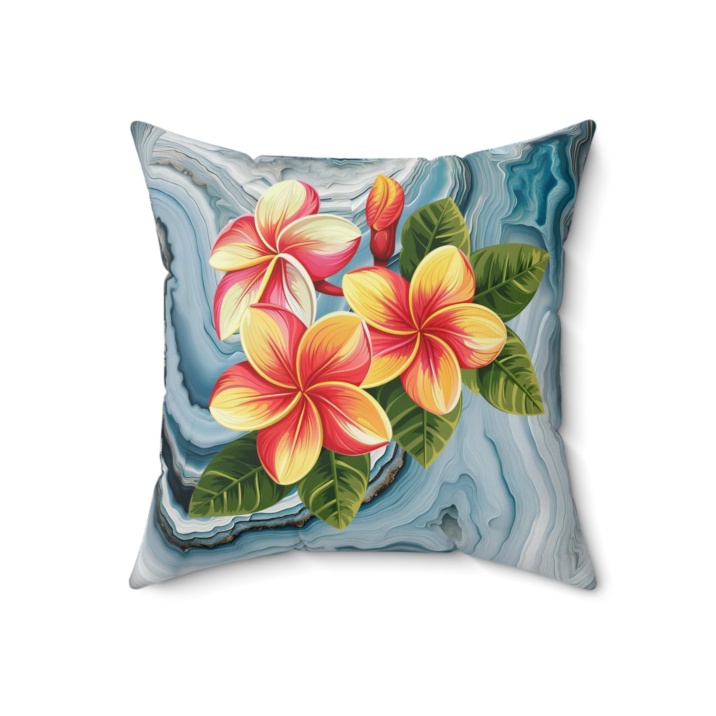 Tropical Floral Throw Pillow - Perfect for Home Decor, Summer Vibes