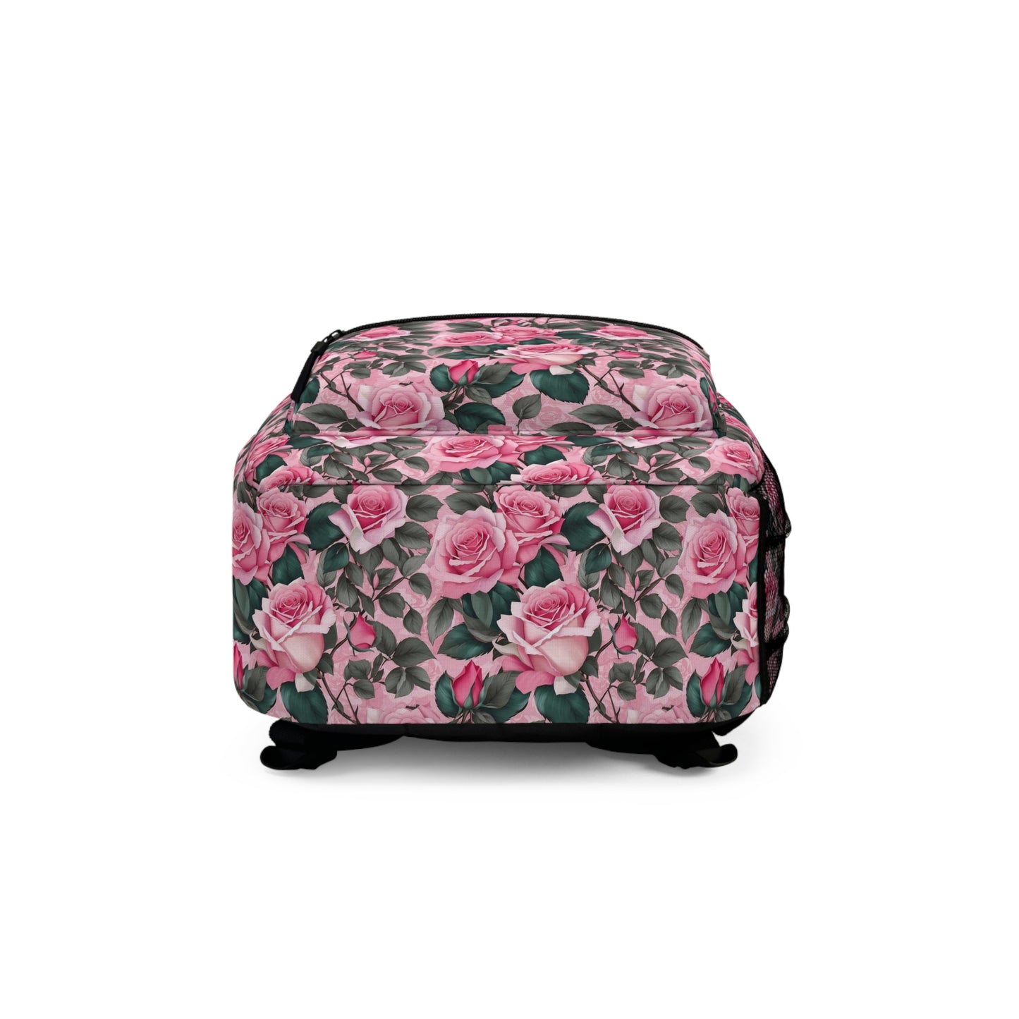 Floral Design Backpack - Ideal for School, Travel, or Casual Outings | Stylish Bag, Rose Pattern, Gift for Her, Everyday Use, Back to School