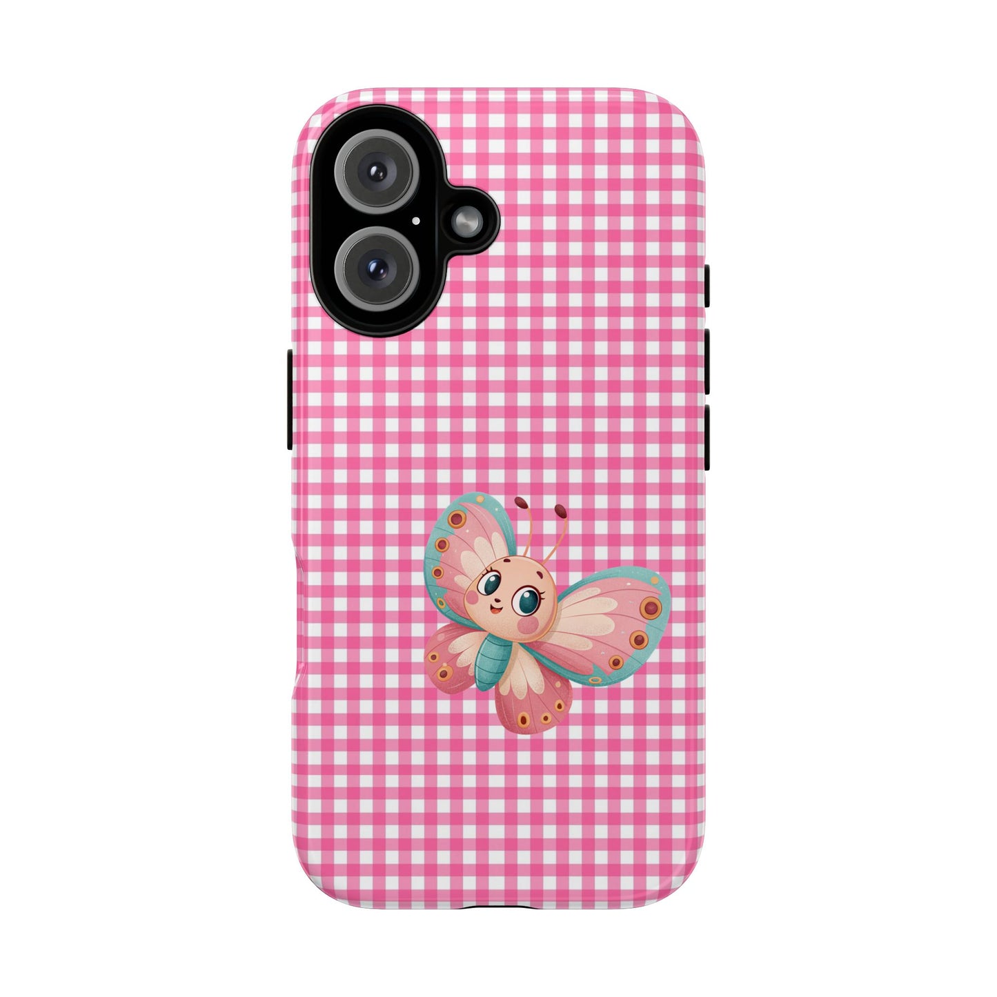 Cute Butterfly Phone Case, Tough Cases, Floral Phone Accessory, Gift for Her, Spring Fashion, Kids' Birthday Present, Pastel Aesthetic