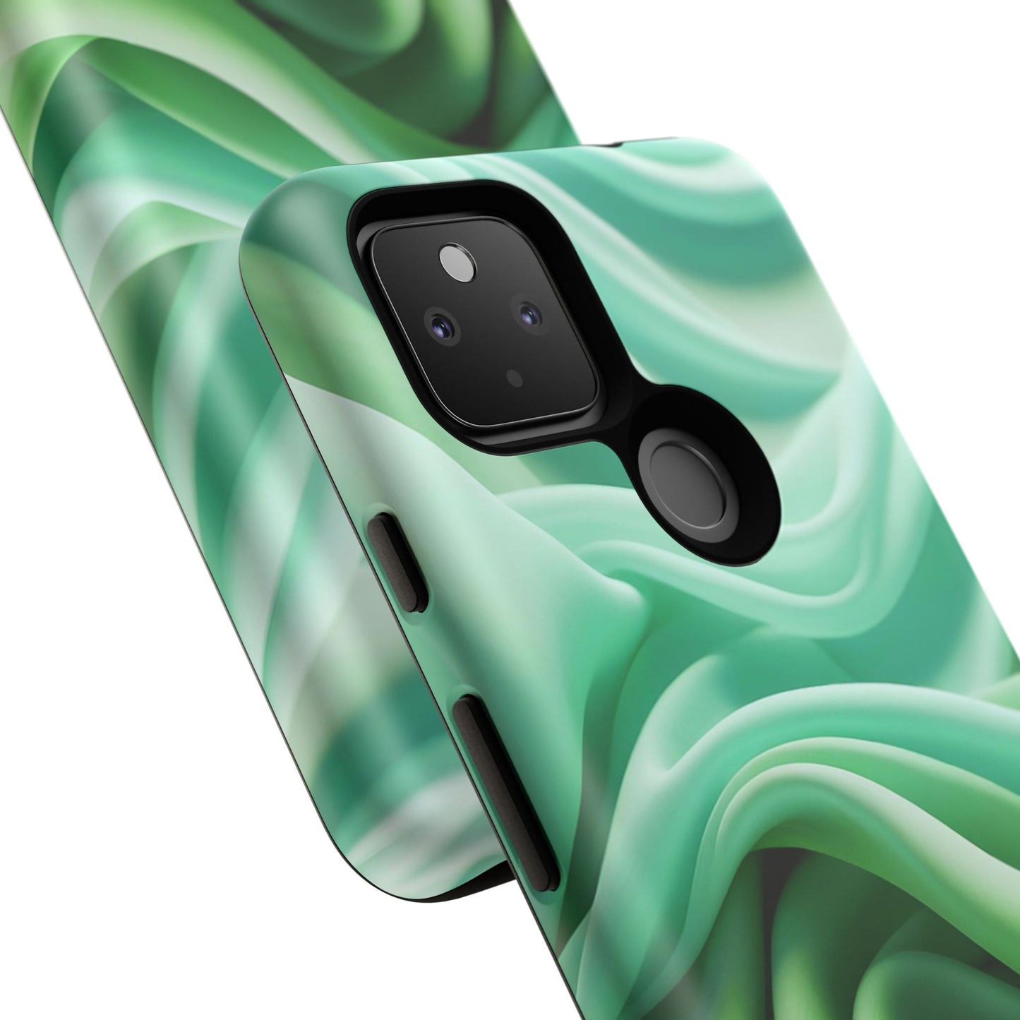 Stylish Phone Case, Tough Case, Green Abstract Design, Cell Phone Cover, Unique Gift, Trendy Accessory