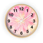 Floral Design Wall Clock - Pink Flower Home Decor, Elegant Timepiece, Gift for Her, Mother's Day, Relaxation Space, Unique Wall Art