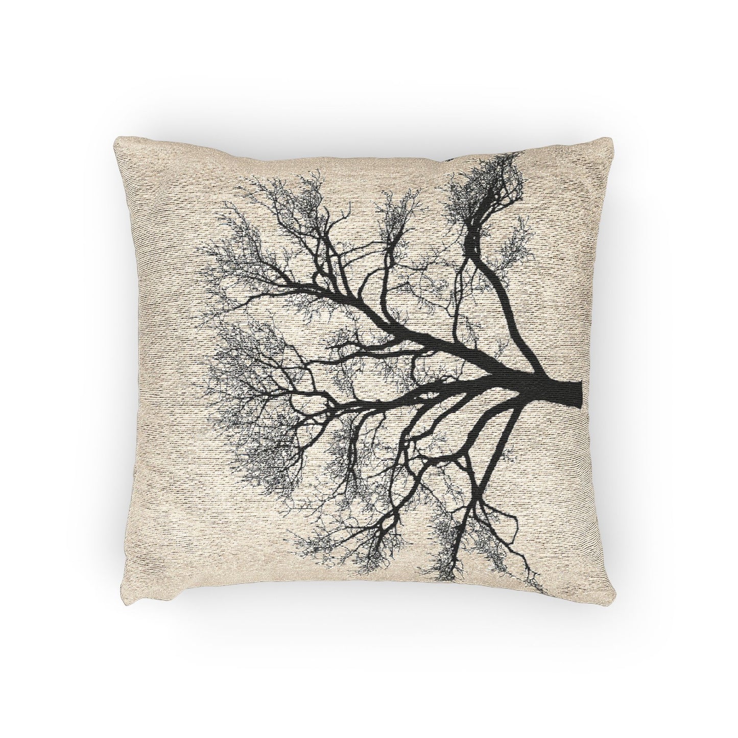 Natural Tree Woven Pillow, Cozy Home Decor, Living Room Accent, Unique Gift for Nature Lovers, Bohemian Style