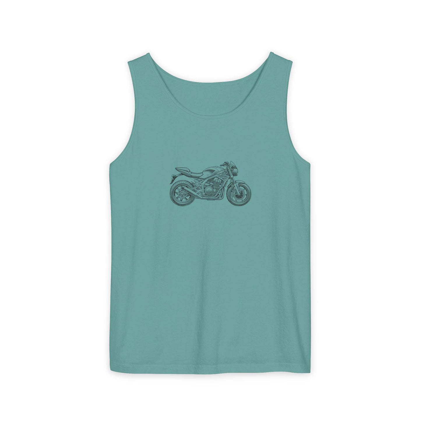 Motorcycle Lover's Unisex Garment-Dyed Tank Top, Biker Apparel, Casual Summer Shirt, Gift for Him or Her, Adorable Motorcycle Graphic, [...]
