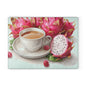 Vibrant Dragon Fruit Glass Cutting Board | Kitchen Decor, Gift for Chefs, Home Cooking, Culinary Art, Tropical Kitchen