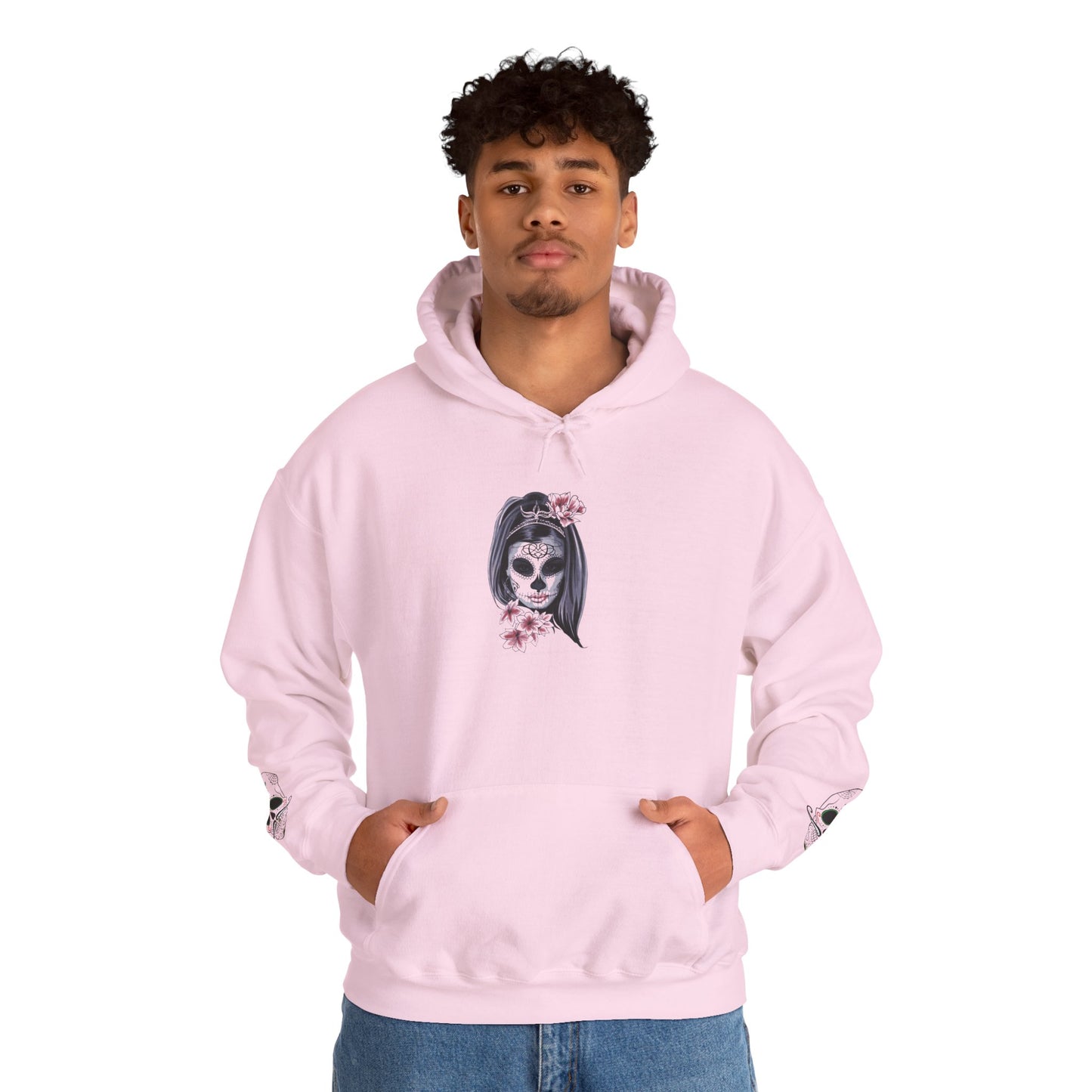 Day of the Dead Hoodie | Unisex Heavy Blend Sweatshirt, Skull Art, Mexican Holiday Apparel, Halloween Costume, Festival Gear