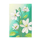 Matte Canvas, Stretched, 1.25" White Flowers