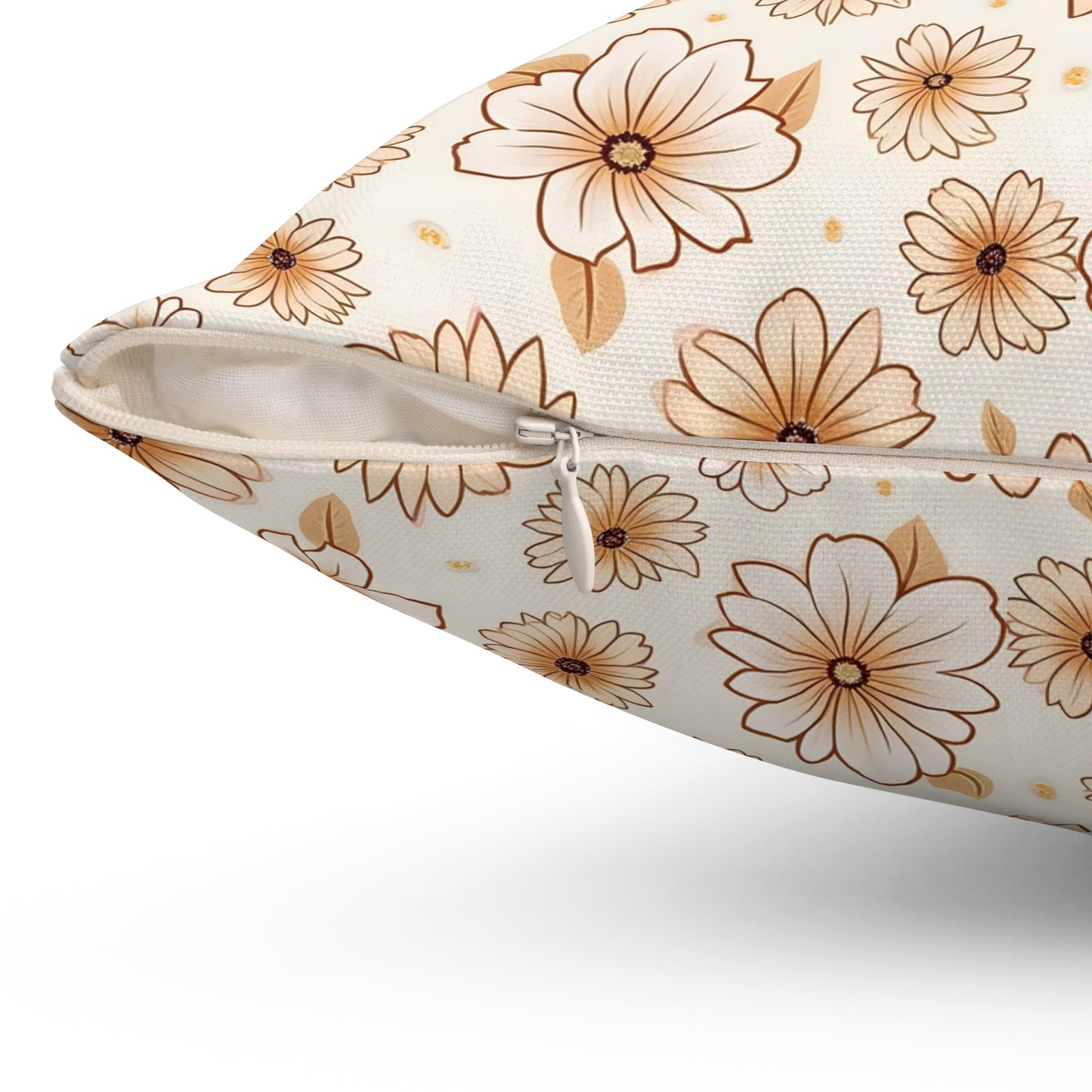 Bohemian Floral Throw Pillow, Cozy Home Decor, Flower Design Cushion, Gift for Her, Boho Chic Decoration, Spring and Summer Accent