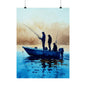 Fishing Adventure Matte Vertical Posters, Watercolor Art Print, Wall Decor,