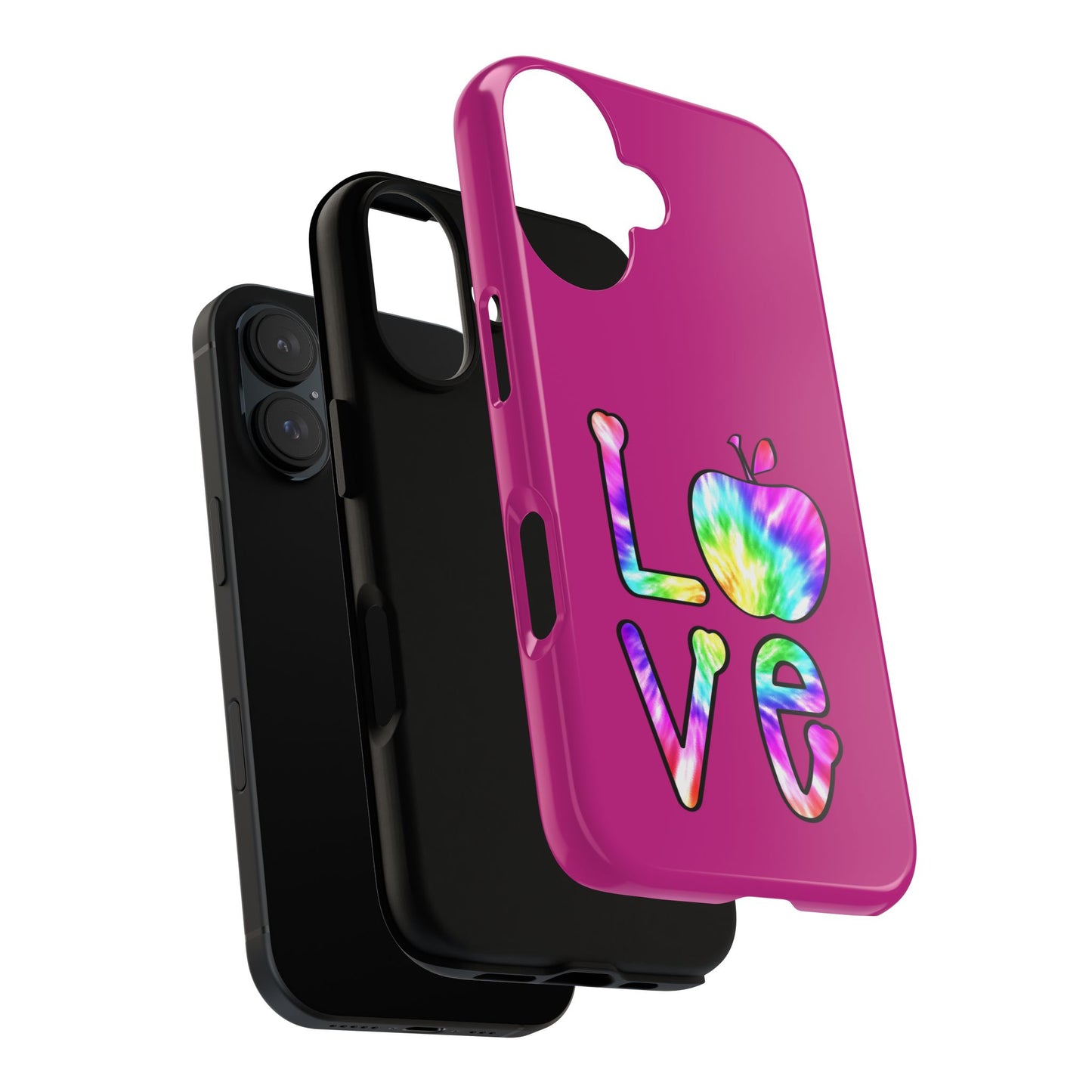 Colorful Love Phone Case, Tough Cases for iPhone, Cute Phone Accessory, Gift for Her, Summer Vibe Phone Cover