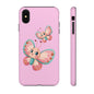 Cute Butterfly Phone Case, Tough Phone Cover, Girly Phone Accessory, Unique Gift for Her, Kids Phone Case, Floral Design Case