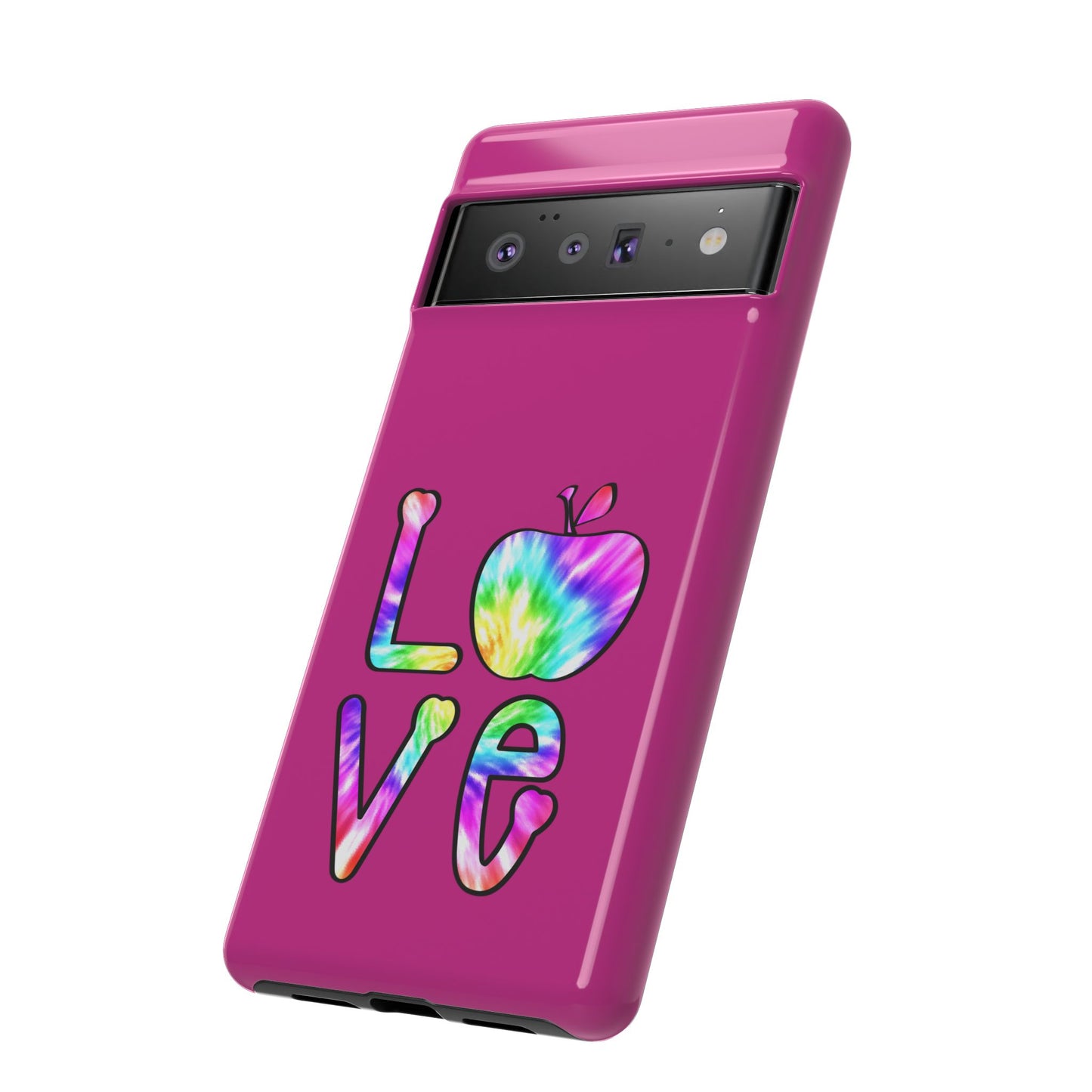 Colorful Love Phone Case, Tough Cases for iPhone, Cute Phone Accessory, Gift for Her, Summer Vibe Phone Cover