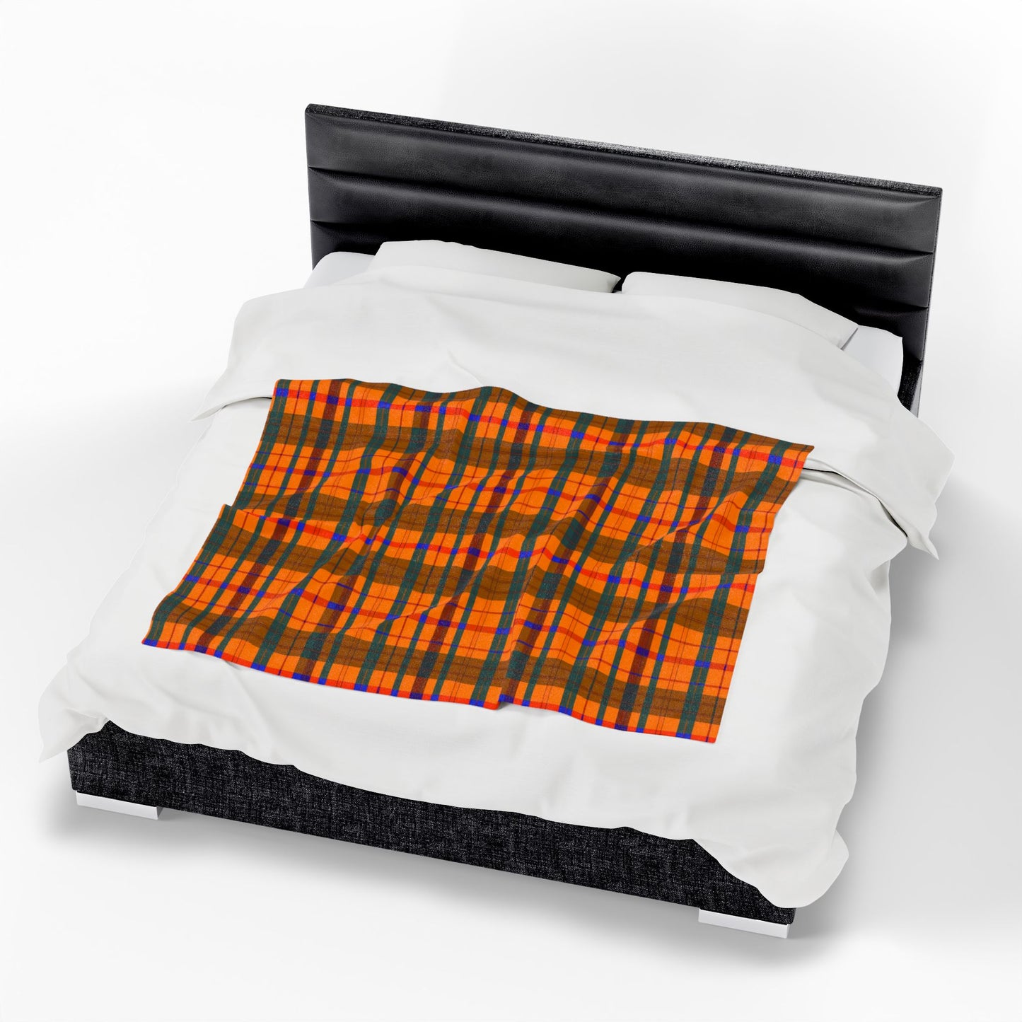 Cozy Plaid Velveteen Plush Blanket | Soft Throw for Fall, Home Décor, Gift for Him/Her, Autumn Vibes, Snuggle-Up Comfort