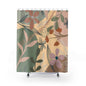 Boho Floral Shower Curtain — Vintage Earth Tone Botanical Design