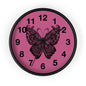 Butterfly Inspired Wall Clock | Chic Home Decor, Unique Gift for Her, Modern Timepiece, Butterfly Lover Gift, Pink Wall Clock