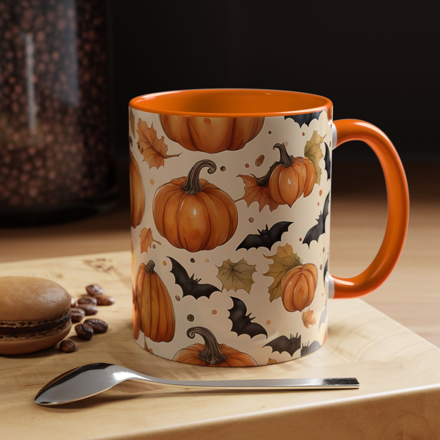Pumpkin Halloween Coffee Mug, Fall Decor Mugs, Spooky Halloween Gifts, Autumn Drinkware, Seasonal Coffee Cups