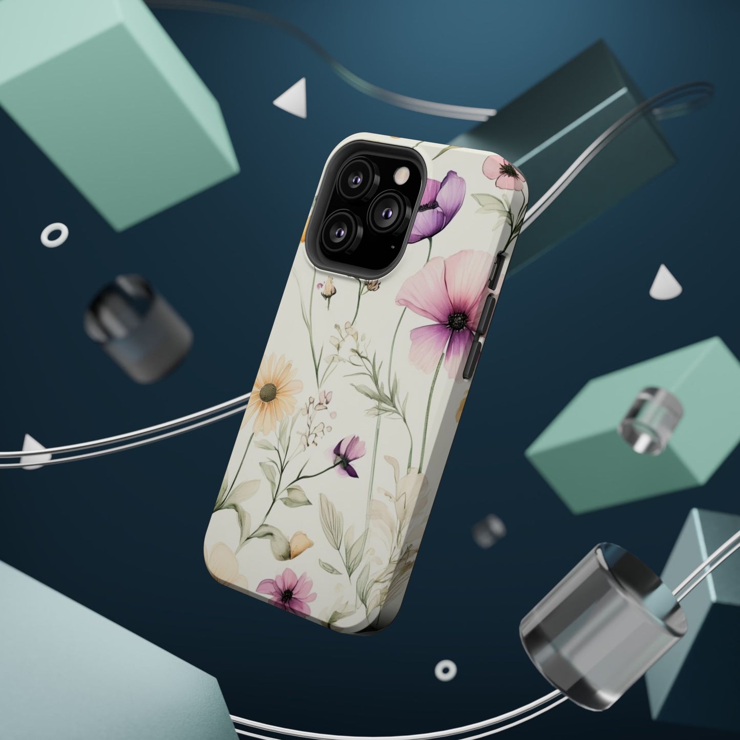 Floral Watercolor Magnetic Impact-Resistant Phone Case
