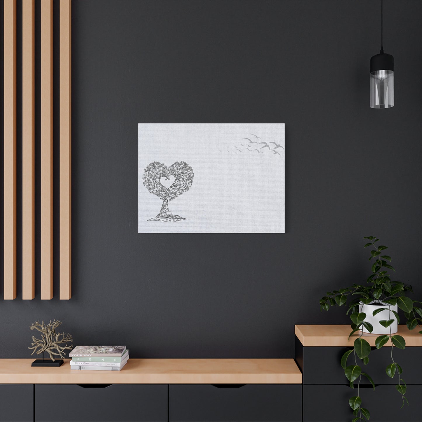 Matte Canvas, Stretched, 1.25" - Heart Tree