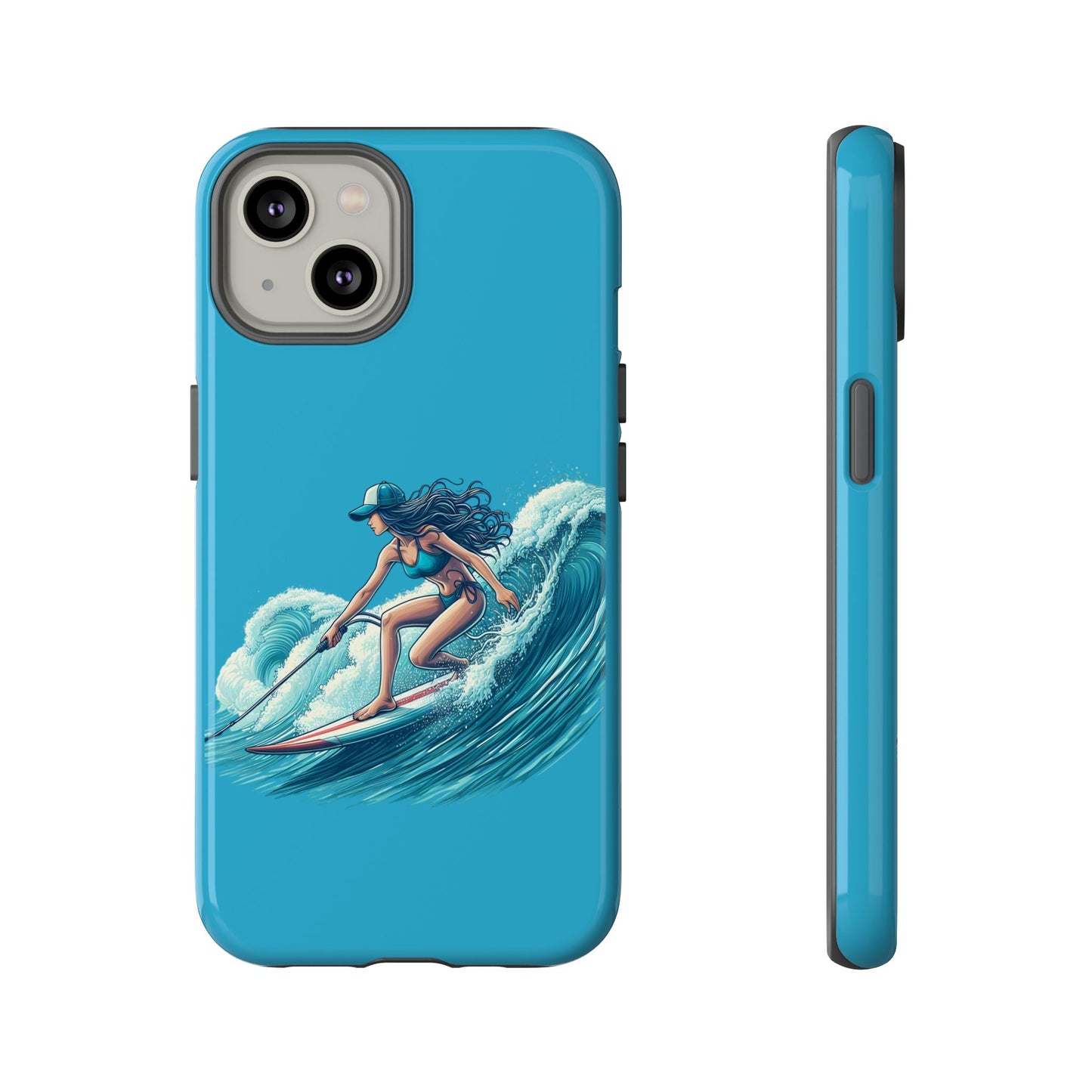 Surfing Phone Case, Coastal Vibes Phone Cover, Tough Cases for Beach Lovers, Ocean Art Phone Accessories, Summer Gift Idea