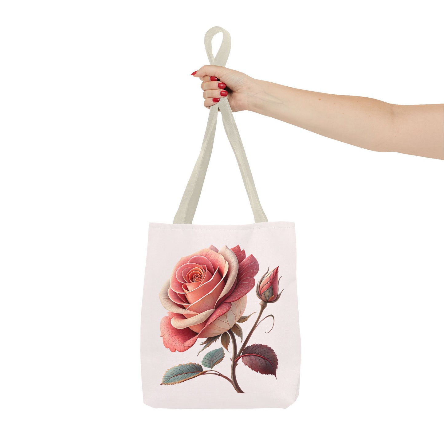Romantic Floral Tote Bag, Rose Design, Chic Bag, Stylish Carryall, Perfect Gift for Her, Everyday Use, Eco-Friendly