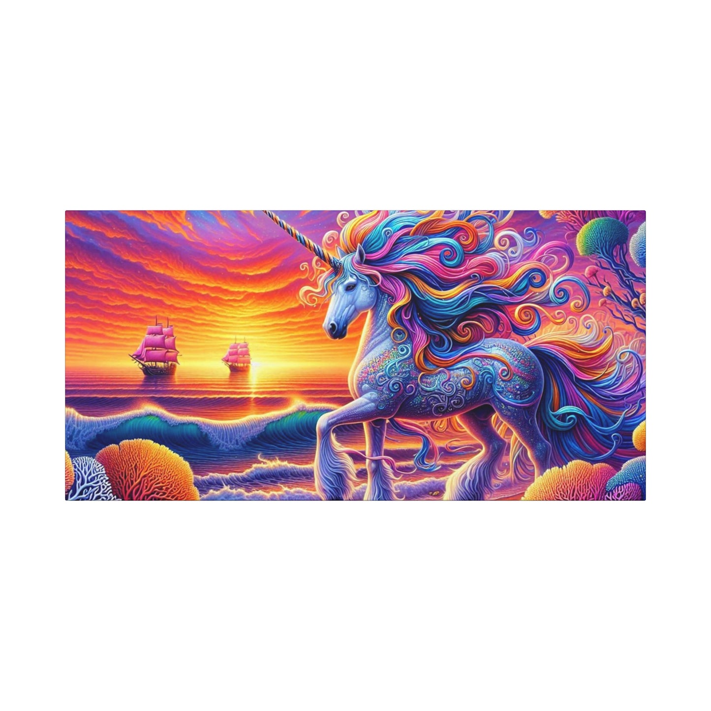 Matte Canvas, Stretched, 1.25"  Unicorn