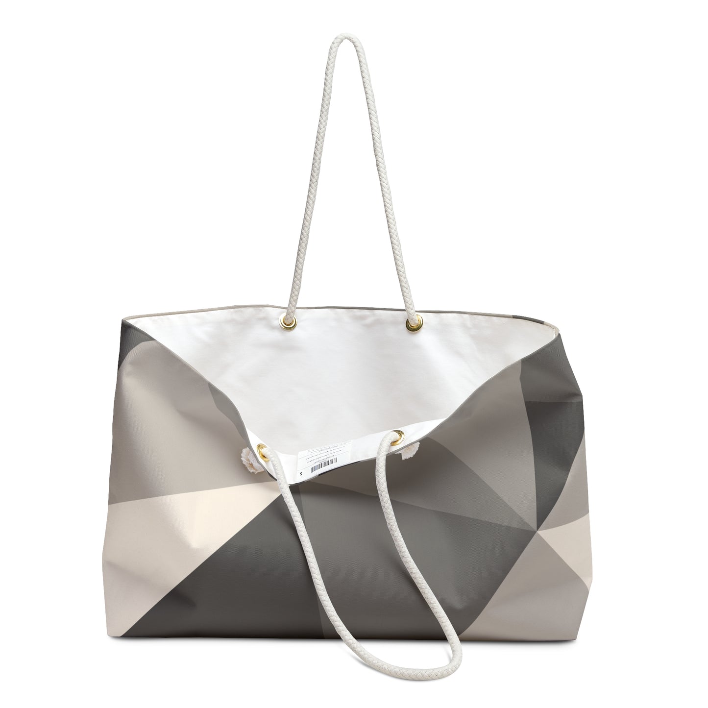 Chic Weekender Bag with Geometric Design, Stylish Travel Tote, Fashionable Diaper Bag, Beach Bag, Camping Equipment