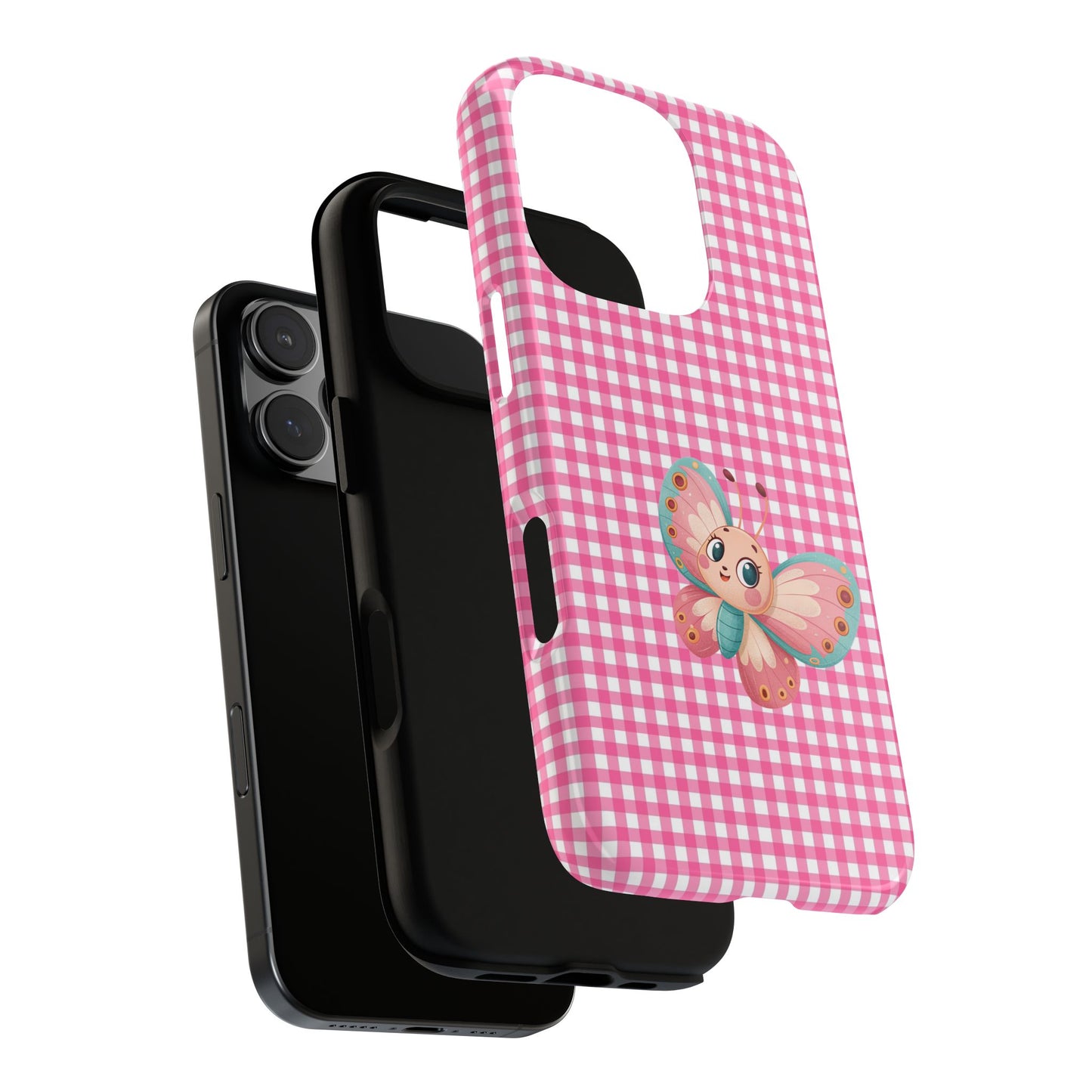 Cute Butterfly Phone Case, Tough Cases, Floral Phone Accessory, Gift for Her, Spring Fashion, Kids' Birthday Present, Pastel Aesthetic