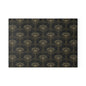 Lotus Pattern Glass Cutting Board — Elegant Black & Gold Kitchen Board