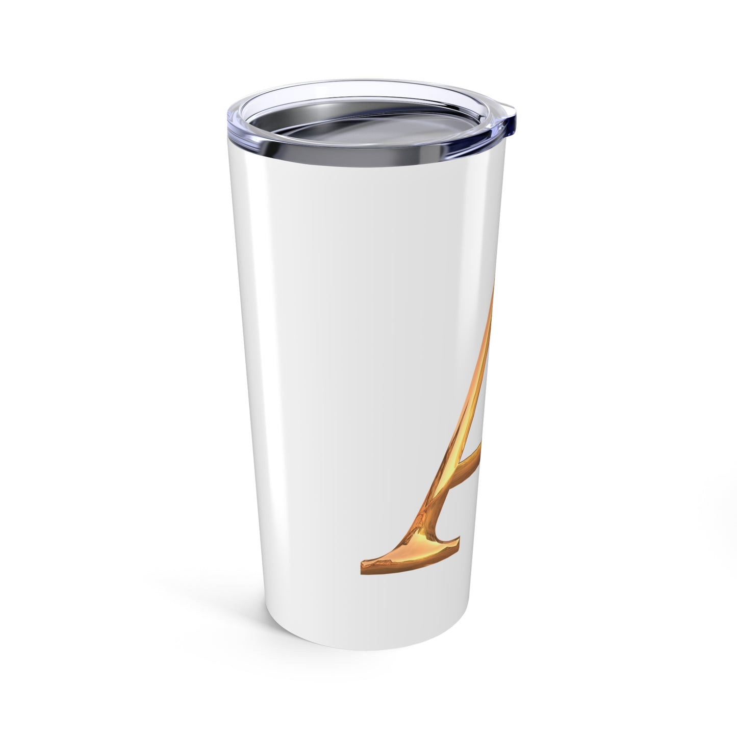 Personalized Gold Initial Tumbler 20oz Letter A