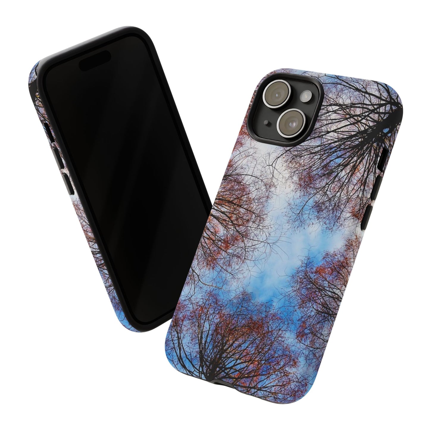 Skyward Trees Phone Case — Nature Forest Canopy Protective Tough Case
