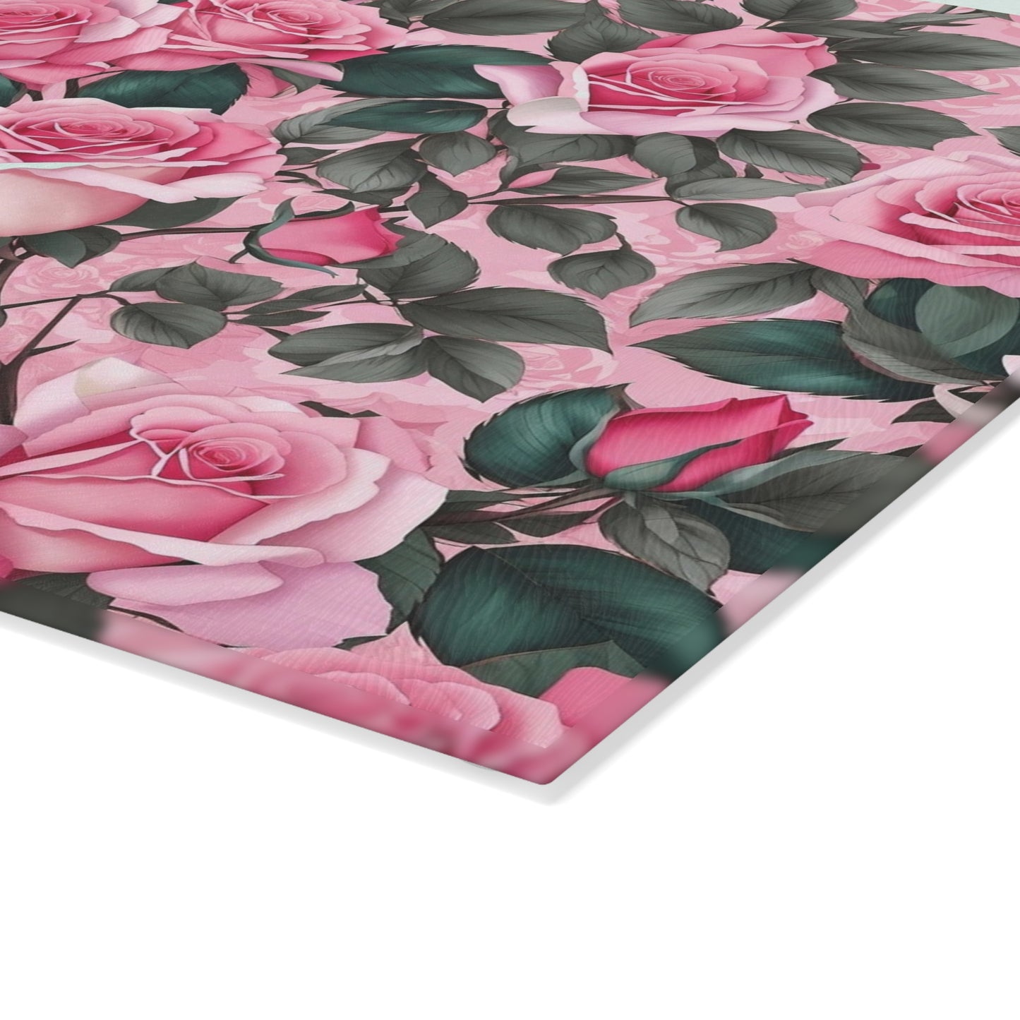 Floral Glass Cutting Board - Elegant Kitchen Decor, Gift for Her, Wedding Gift, Housewarming Present, Kitchen Accessory